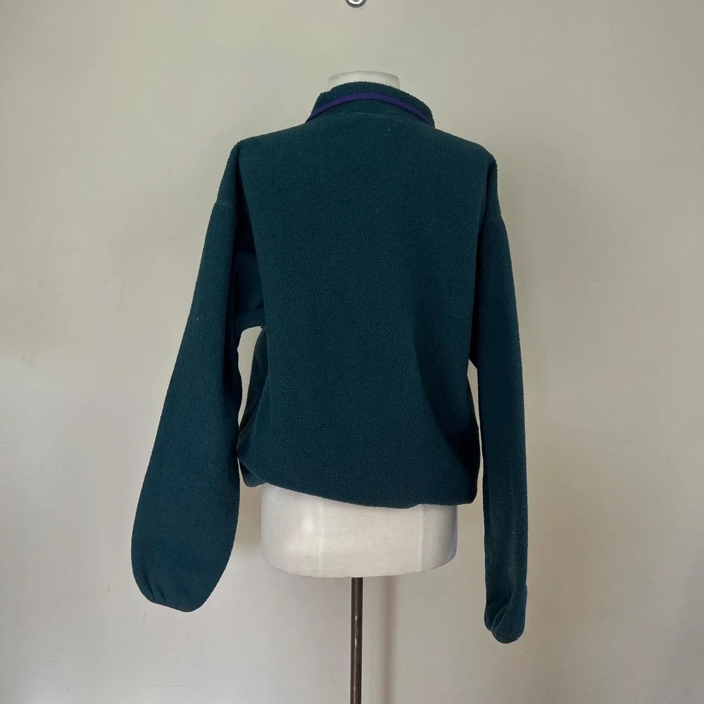 vintage 80s 90s Columbia fleece pullover Synchilla jade teal jacket usa mens M